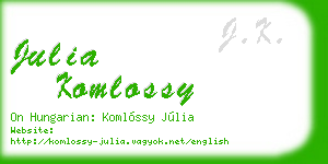 julia komlossy business card